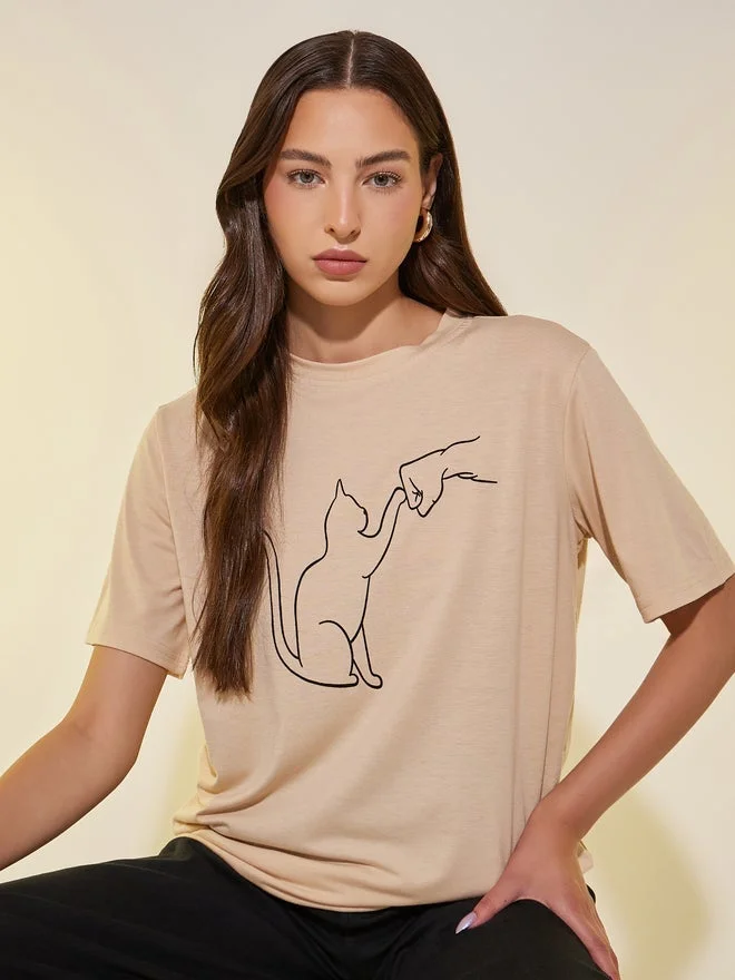 Take Two Graphic Printed Regular Fit T-Shirt