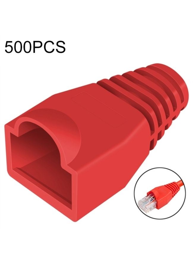Network Cable Boots Cap Cover for RJ45, Green (500 pcs in one packaging , the price is for 500 pcs)(Red) - Image 1
