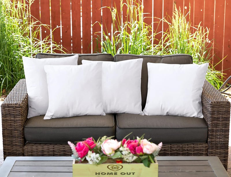 Home Out Egyptian Cotton Cushion Insert/Pillows Set 4 Pcs | Ultra Super Soft Fiber Filling | Various Sizes