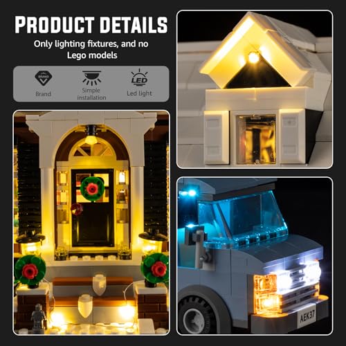 Nitemode LED Light Kit Compatible with Lego Home Alone House 21330 Upgraded Layered Lighting Design Accessories for Display JUST Lights - Image 5