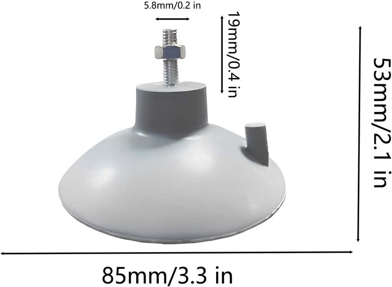 AccEncyc 4 PCs French Fry Suction Cup Feet Commercial Suction Cup Feet with Screws for Industrial Commercial French Fry Cutter (Gray) - Image 2