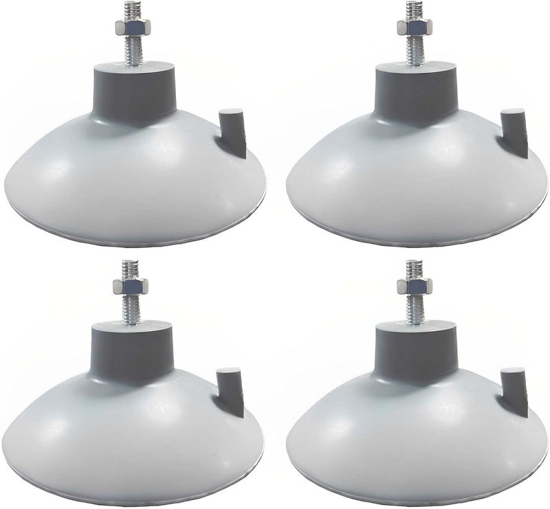 AccEncyc 4 PCs French Fry Suction Cup Feet Commercial Suction Cup Feet with Screws for Industrial Commercial French Fry Cutter (Gray) - Image 1
