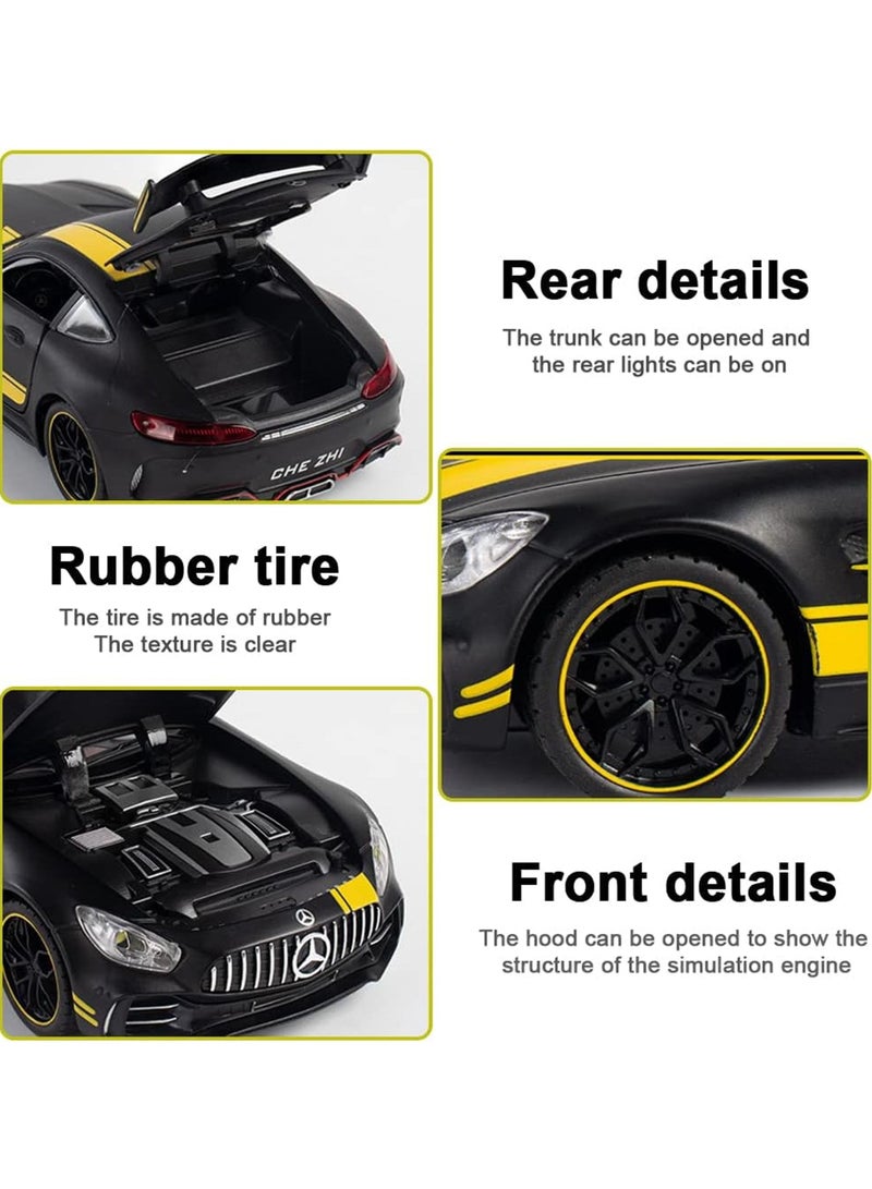 1:32 Mercedes Benz AMG GTR Toy Diecast Metal Car Model for Kids Boy Girl Zinc Alloy Pull Back Toy Car with Sound and Light Gift and Collectible Car - Image 5