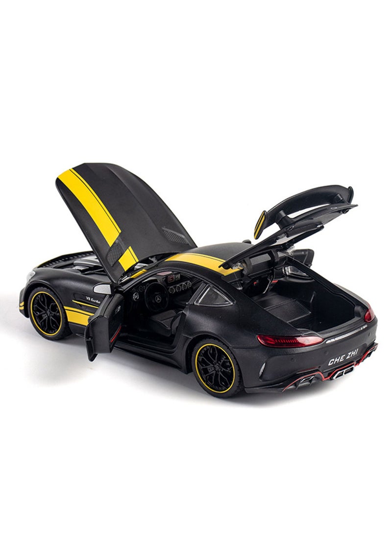 1:32 Mercedes Benz AMG GTR Toy Diecast Metal Car Model for Kids Boy Girl Zinc Alloy Pull Back Toy Car with Sound and Light Gift and Collectible Car - Image 3