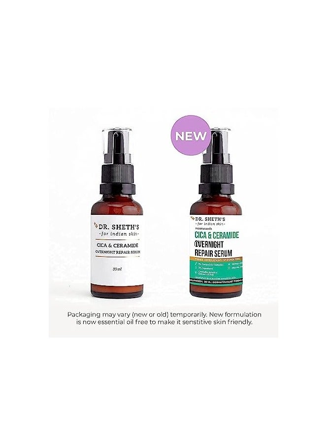 Dr. Sheth's Cica and Ceramide Overnight Repair Face Serum For Glowing Skin - Image 2