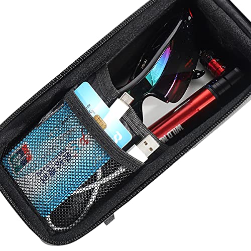 WILD MAN 1L Quick Release Waterproof Bike Front Frame Bag Phone Holder with Touch Screen Top for Mountain Road Bike MTB Cycling (XS2, Black) - Image 5