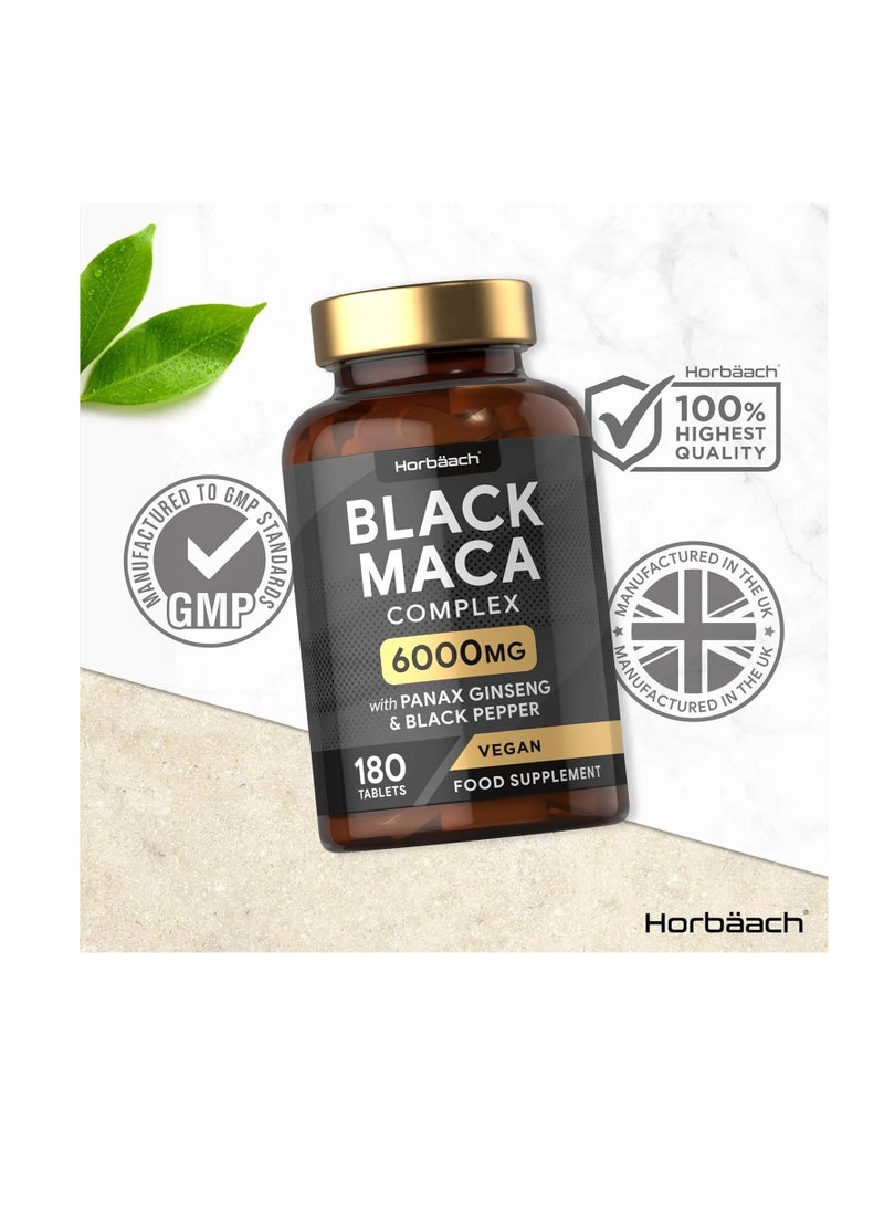 Horbaach - Black Maca Complex 6000 Mg 180 Vegan Tablets - Image 1