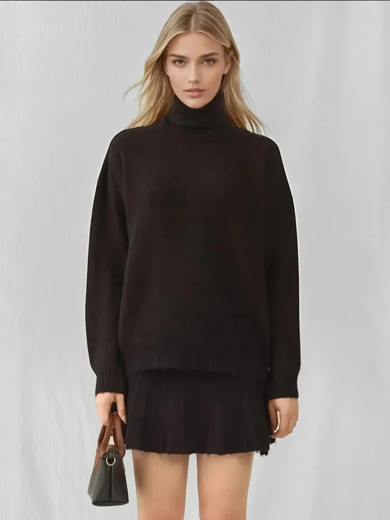 BDART Textured Oversized Turtleneck Knit Co-Ord Set