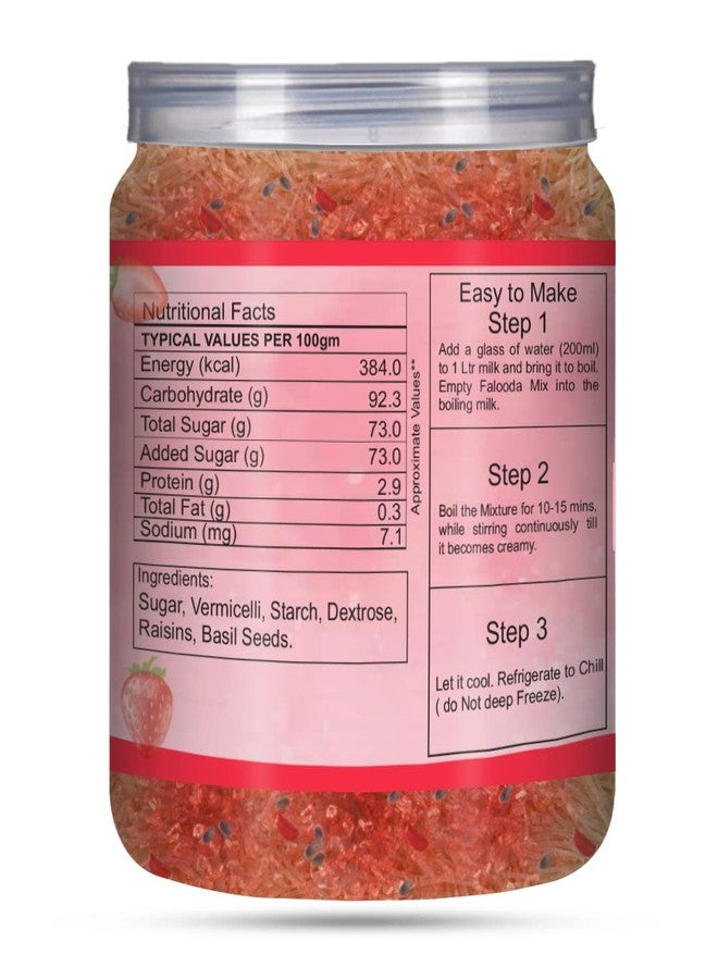 Brew Lab Strawberry Flavored Falooda| Instant Falooda Mix | Easy to Make Mix it with Milk 250 g - Image 5