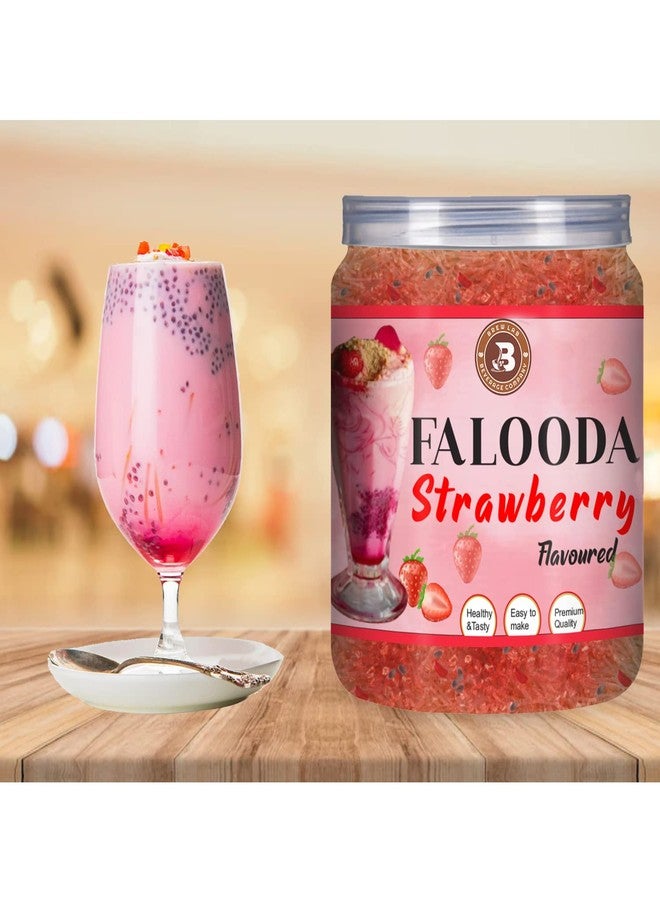 Brew Lab Strawberry Flavored Falooda| Instant Falooda Mix | Easy to Make Mix it with Milk 250 g - Image 2