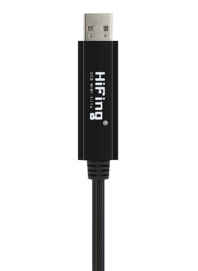 NIBEMINENT HiFing 5-Pin Line PC To Music Keyboard Adapter Cord Black/Silver - Image 4