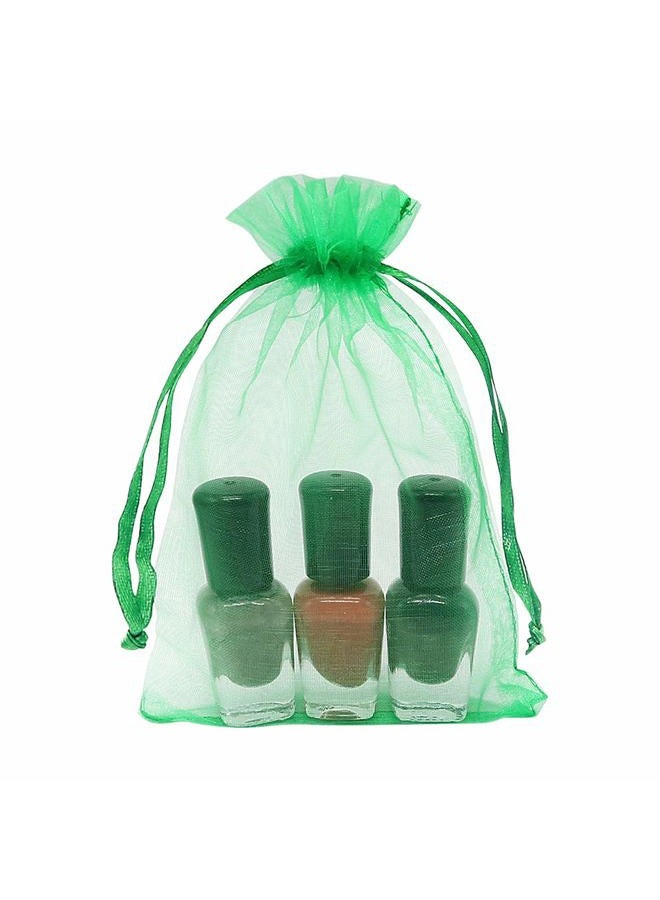 HRX Package 100pcs Organza Drawstring Bags Green, 4 x 6 inch Candy Mesh Gift Bags Jewelry Pouches Small Christmas Sachet - Image 5