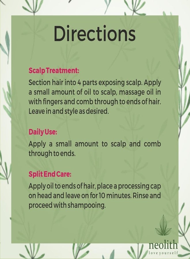 نيوليث زيت نيوليث الطبيعي بإكليل الجبل لنمو الشعر مع النعناع والبيوتين | لنمو الشعر، جذور قوية، تغذية فروة الرأس، مضاد للقشرة - Image 3