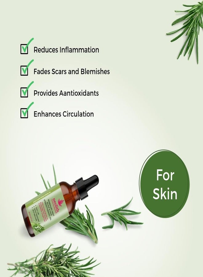 نيوليث زيت نيوليث الطبيعي بإكليل الجبل لنمو الشعر مع النعناع والبيوتين | لنمو الشعر، جذور قوية، تغذية فروة الرأس، مضاد للقشرة - Image 5