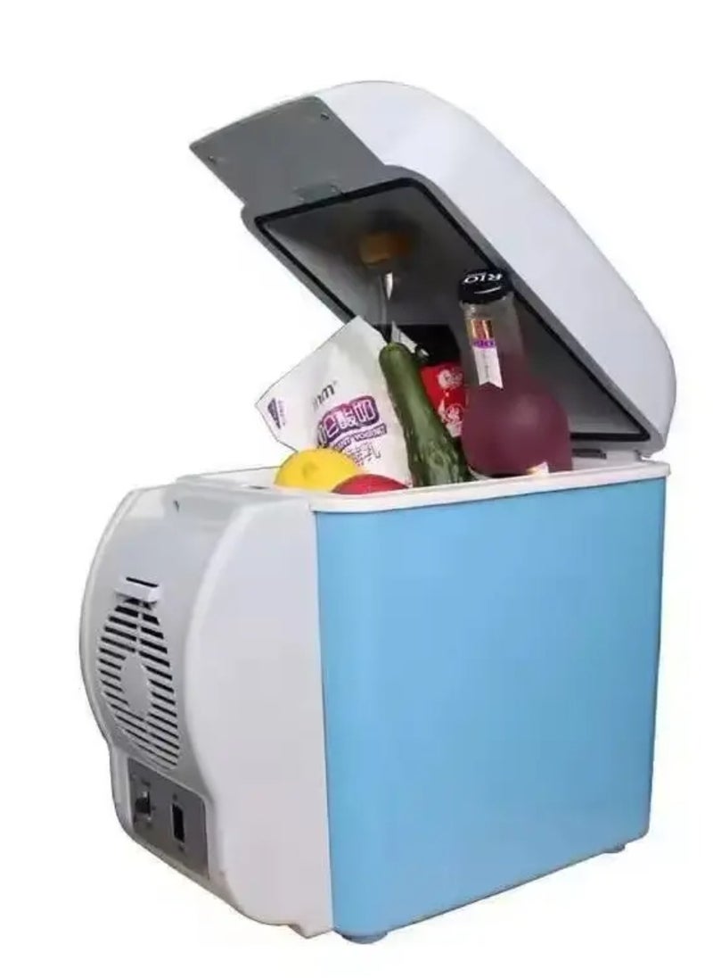 Generic 7.5L Dual Function Mini Car Refrigerator Cooler for Travel, Compact Portable Electric Cooler with Freezer Compartment, Low Noise Car Mini Fridge 12V Auto Travel Refrigerator  - Image 3