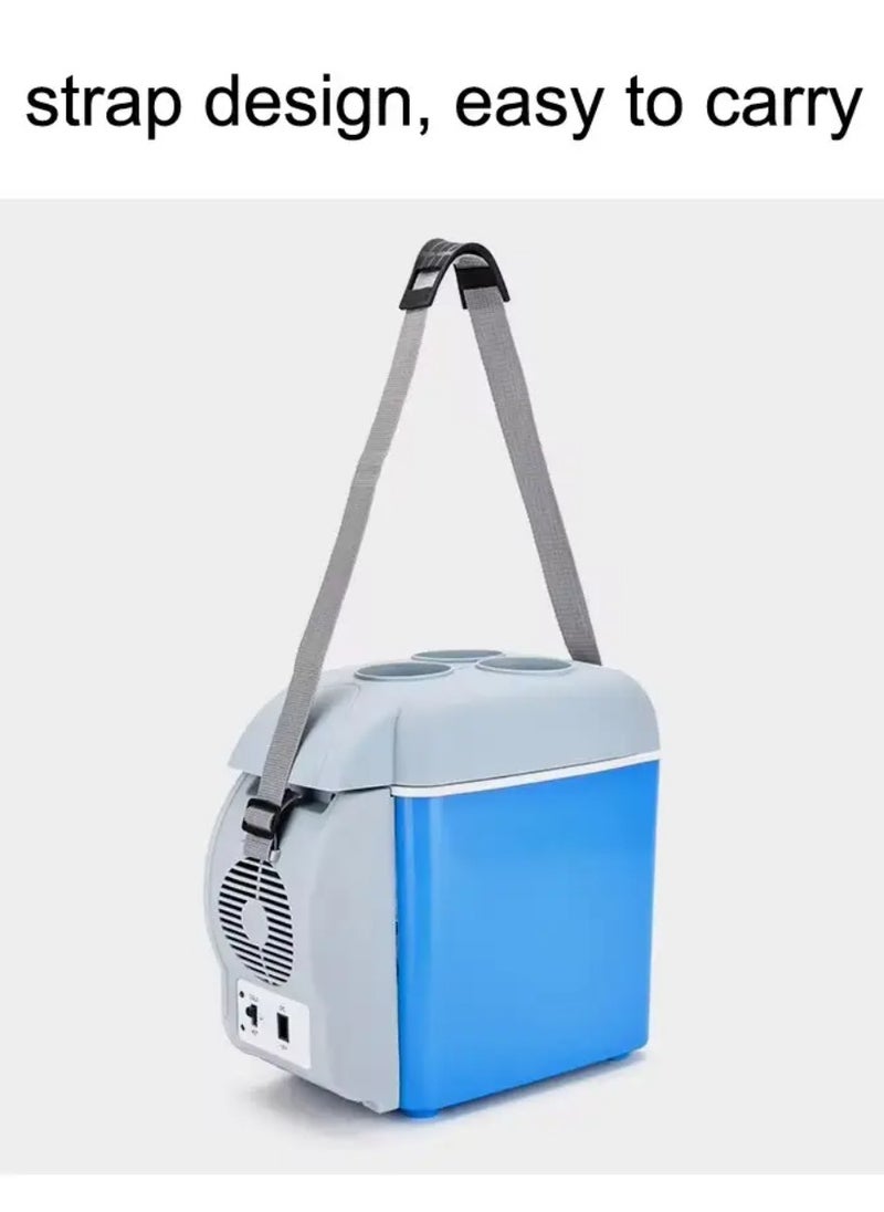 Generic 7.5L Dual Function Mini Car Refrigerator Cooler for Travel, Compact Portable Electric Cooler with Freezer Compartment, Low Noise Car Mini Fridge 12V Auto Travel Refrigerator  - Image 4
