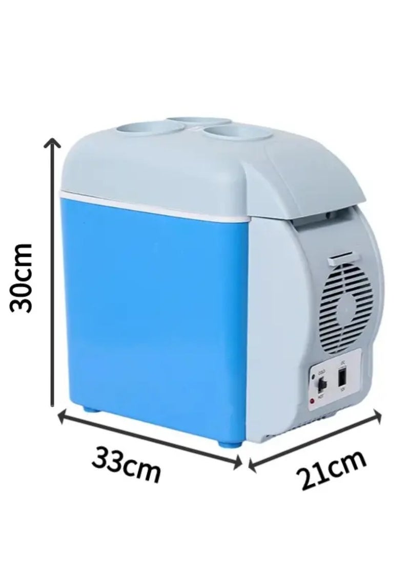 Generic 7.5L Dual Function Mini Car Refrigerator Cooler for Travel, Compact Portable Electric Cooler with Freezer Compartment, Low Noise Car Mini Fridge 12V Auto Travel Refrigerator  - Image 5