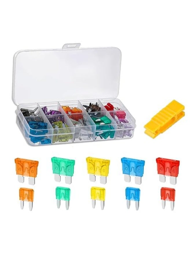 Lynacz Original 50PCS Car Blade Fuses Assortment Kit,Professional Upgraded Mixed Blade-Type Automotive Replacement Fuses, for Car, RV, Boat, Auto,Truck,Motorcycle,Standard & Mini Size (5A/ 10A/ 15A/ 20A/ 30A) - Image 1