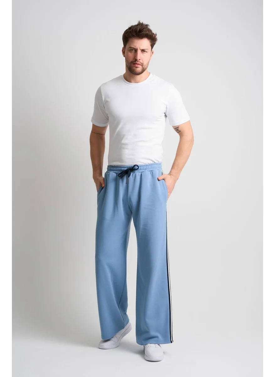 الكسندر جاردي ALEXANDERGARDI Stripe Detailed Wide Leg Pocketed Sweatpants