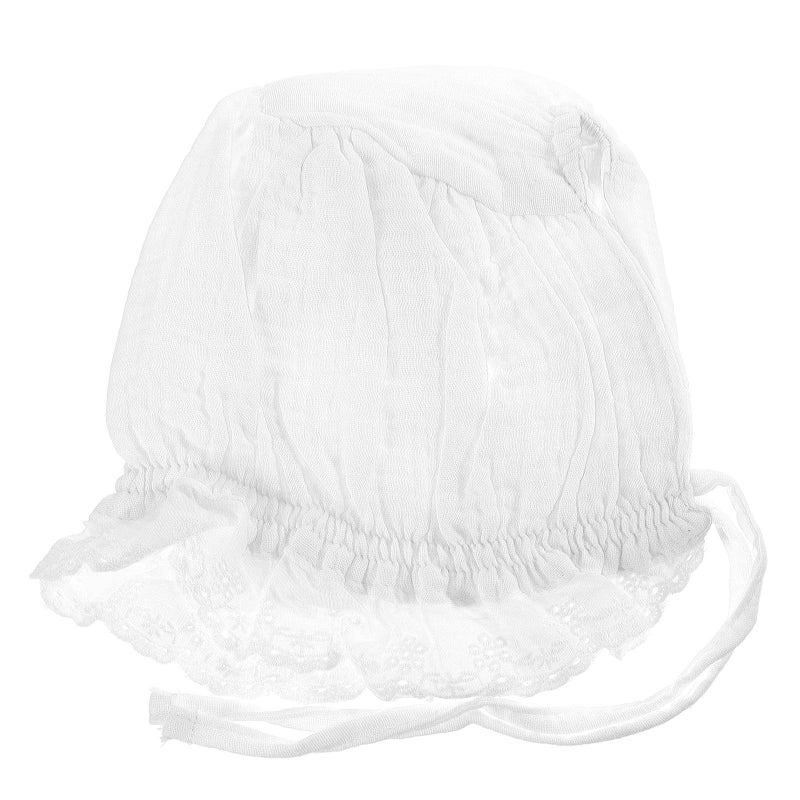 Baby Sun Protection Bonnet Hat White Washed Gauze Cotton 40 48cm Lightweight Summer Cap - Image 2