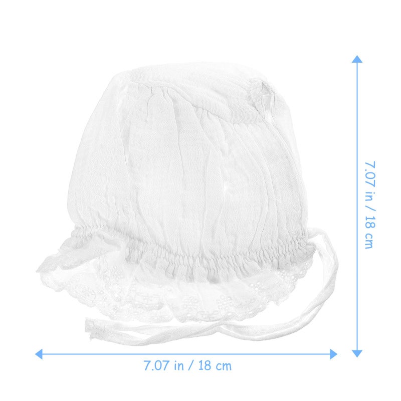 Baby Sun Protection Bonnet Hat White Washed Gauze Cotton 40 48cm Lightweight Summer Cap - Image 3