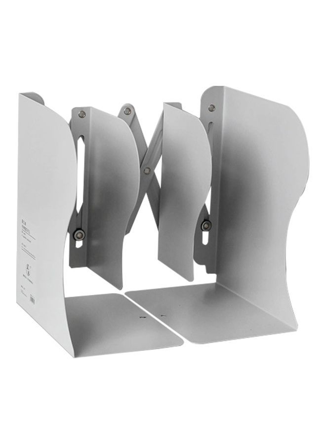 نيبمينينت رف معدني مزخرف حامل للكتب. رمادي