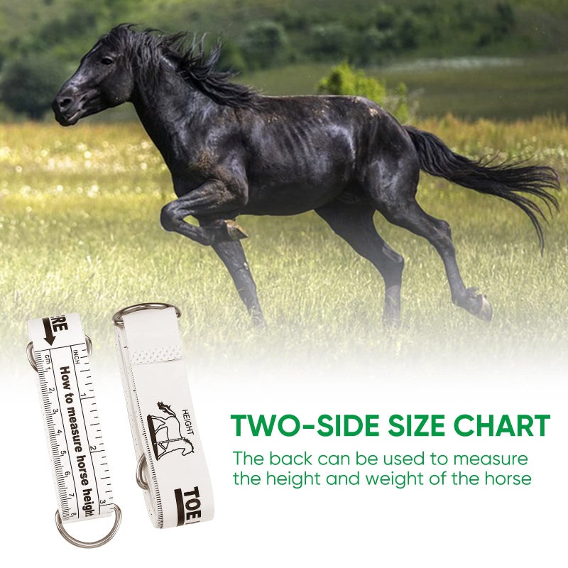 Konohan Horse Measuring Tape for Height and Weight Multifunctional Horse Weight Tape Portable PVC Weight Measure for Horses, 8.2 Feet Long - Image 4