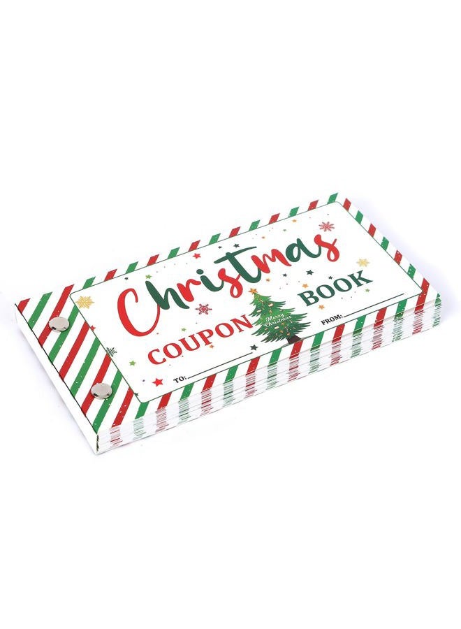 JULEASEL Fun Christmas Coupon Book for Kids- Unique Christmas-Gifts from Parents, Personalized Xmas Presents for Kiddos | 20 Xmas Themed Coupons +10 Fillable Blank Cards, Christmas Design - Image 1