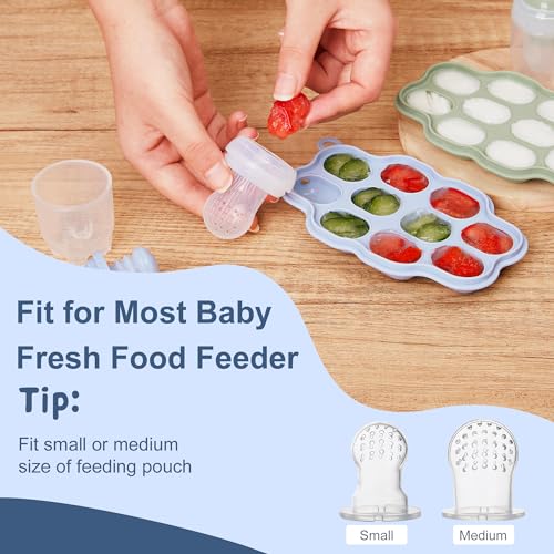 KingKam Silicone Nibble Freezer Tray (3 Pack), Kingkam Baby Breastmilk Popsicle Molds, Baby Fruit Feeder Teether Tray, Breast Milk Teether Pop Maker for Homemade Baby Food - Image 3