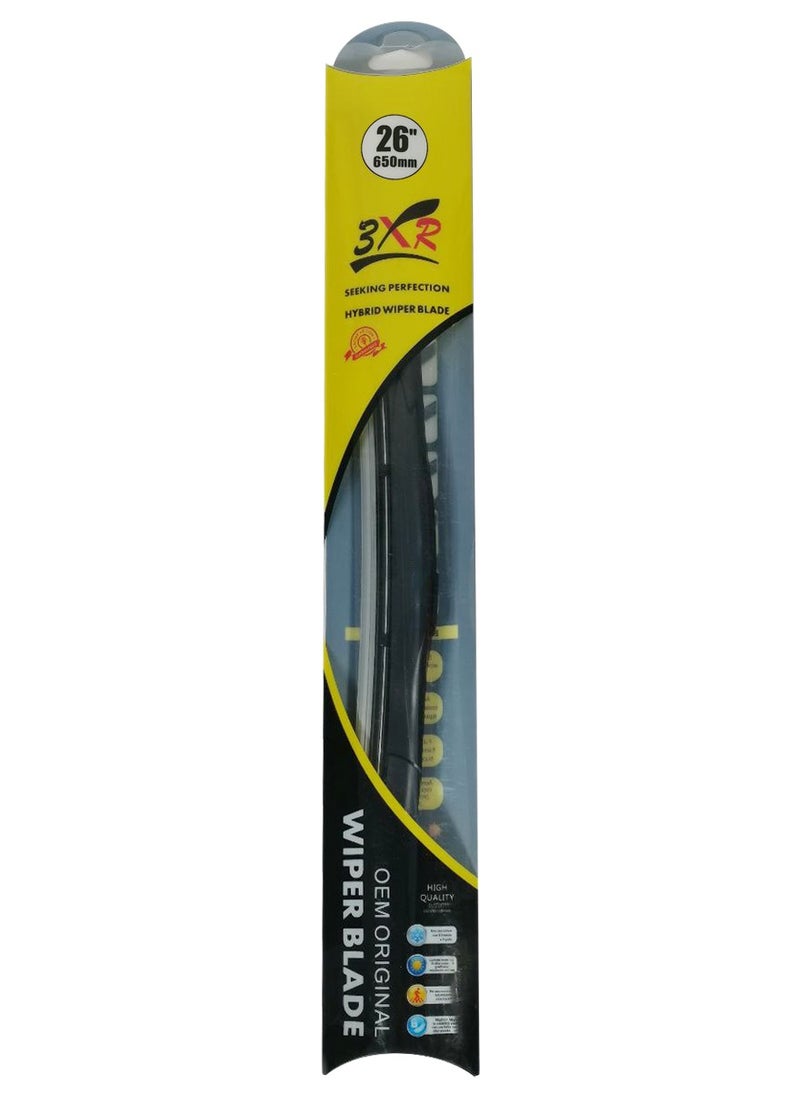 3XR - 3XR Car Wiper Blade Premium Model 26 inch 650mm Hybrid Wiper Blade All Season Universal Car Wiper Blade 1 Pcs - Image 1