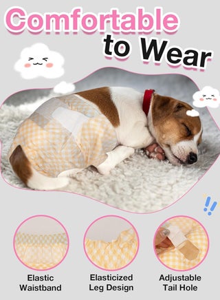 Disposable Dog Diapers Female with Wetness Indicator, Disposable Doggie Diapers for Female Dogs in Heat, Super Absorbent Puppy and Kitten Doggie Diapers Female Size : S Recommend weight: 3-5kg - view 5