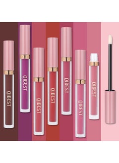 QiBest 7Pcs Matte Liquid Lipstick And 1Pcs Lip Plumper Makeup Setpigmented Waterproof Make Up Gift Lip Gloss Sets Long Wearing Velvet Lip Kit For Teens And Women  - Image 3