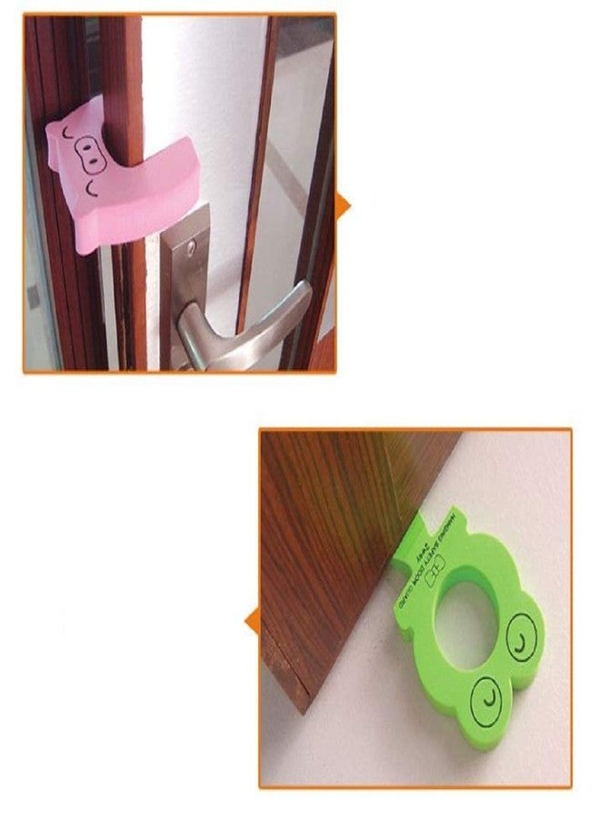 Lukzer (1PC) 2 in 1 Finger Pinch Door Guard Foam for Kids Safety with Door Stopper Baby Security Prevent Swelling Kids Sturdy Thick Ant Slip (Random Color) CH-209 - Image 3