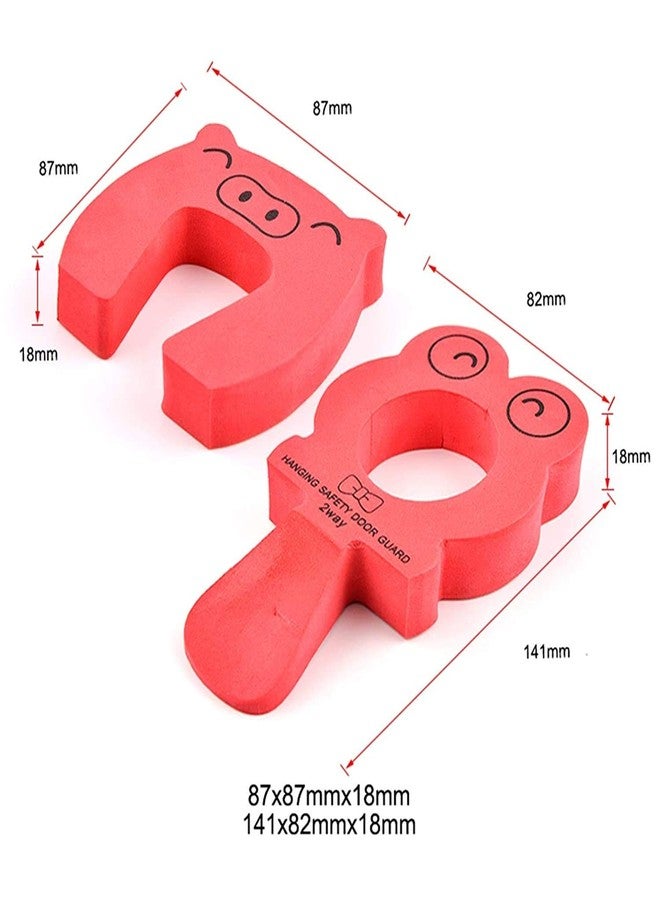 Lukzer (1PC) 2 in 1 Finger Pinch Door Guard Foam for Kids Safety with Door Stopper Baby Security Prevent Swelling Kids Sturdy Thick Ant Slip (Random Color) CH-209 - Image 2