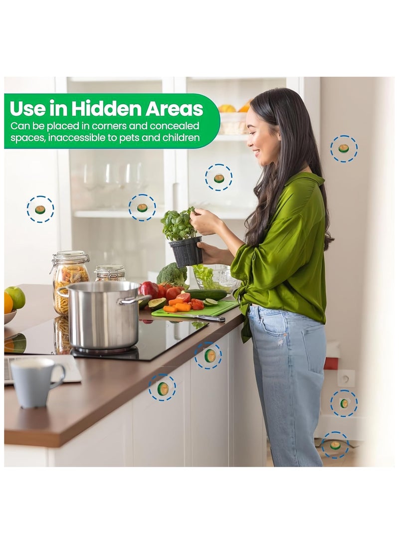 24 Pcs Cockroach Gel Killer - Natural, Roach Killer Gel for Indoor/Outdoor, Cockroach Bait Stations/Cockroach Trap Effectively Roach Contro - Group Spread for Small & Large Roaches - Image 5