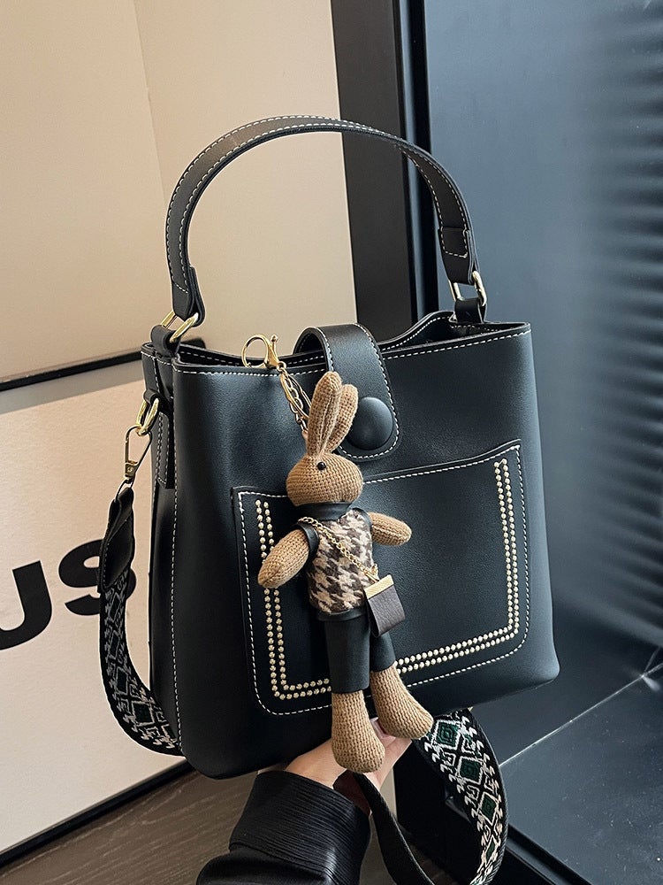 Retro High-End Bag Women'S Korean Style Fashionable Shoulder Crossbody Bag Niche Design Portable Bucket - Image 4