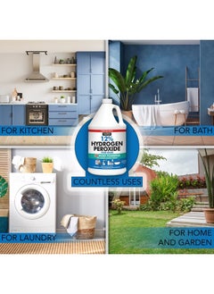 Harris 12% Concentrated Food Grade Hydrogen Peroxide, 128oz, for Kitchen, Bath, Laundry, Home and Garden with Easy Fill Funnel  - Image 2