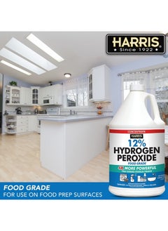 Harris 12% Concentrated Food Grade Hydrogen Peroxide, 128oz, for Kitchen, Bath, Laundry, Home and Garden with Easy Fill Funnel  - Image 4