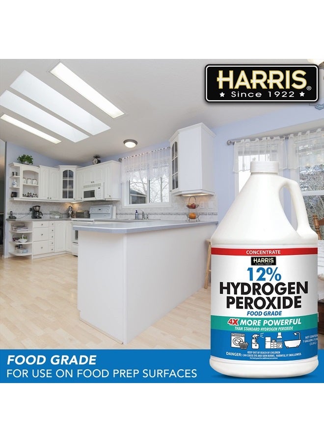 Harris 12% Concentrated Food Grade Hydrogen Peroxide, 128oz, for Kitchen, Bath, Laundry, Home and Garden with Easy Fill Funnel  - Image 4