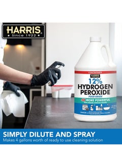 Harris 12% Concentrated Food Grade Hydrogen Peroxide, 128oz, for Kitchen, Bath, Laundry, Home and Garden with Easy Fill Funnel  - Image 3
