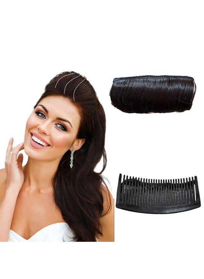 BLUSHIA Bottom Bump Top Hair BROWN Synthetic Bump Puff Maker Extension BROWN Color Accessories - Image 1