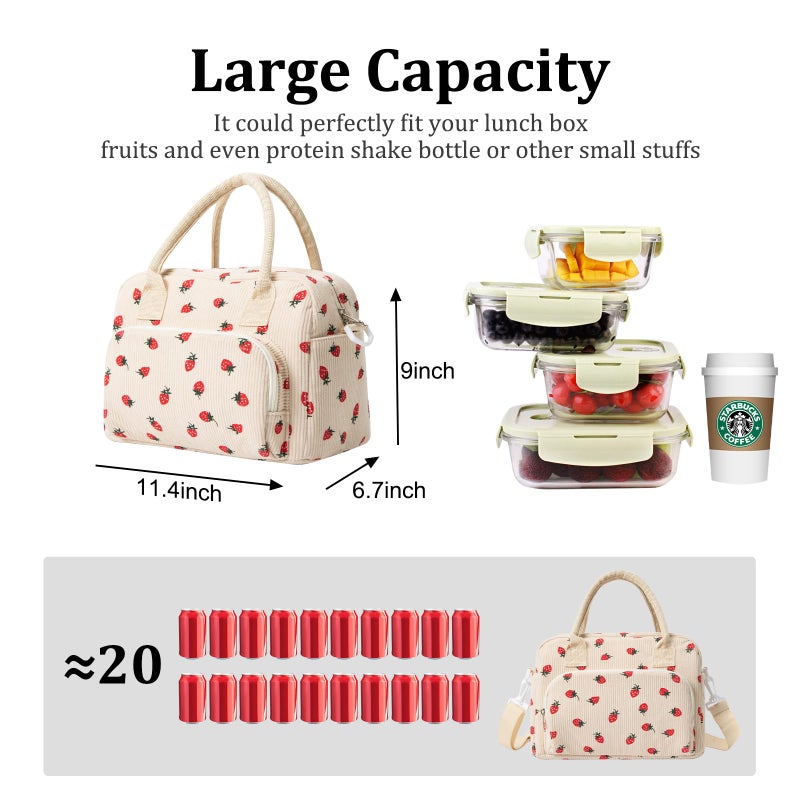 MEXS Insulated Lunch Bag for Women Men Large Reusable Lunch Box Adult Leakproof Portable Cooler Tote Bags for Work Picnic - Image 2