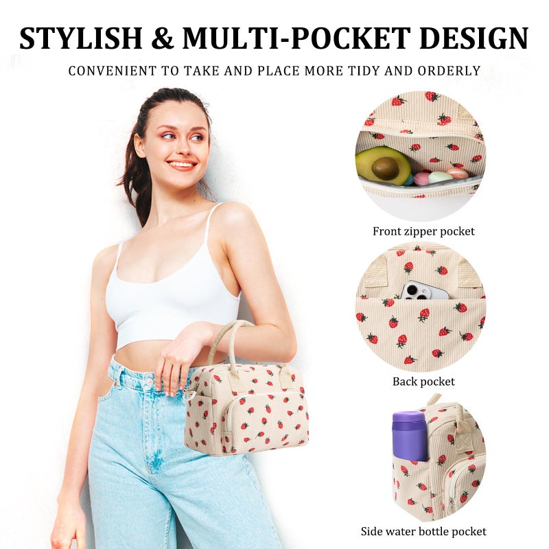 MEXS Insulated Lunch Bag for Women Men Large Reusable Lunch Box Adult Leakproof Portable Cooler Tote Bags for Work Picnic - Image 3