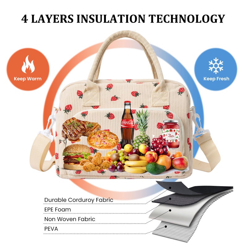 MEXS Insulated Lunch Bag for Women Men Large Reusable Lunch Box Adult Leakproof Portable Cooler Tote Bags for Work Picnic - Image 4