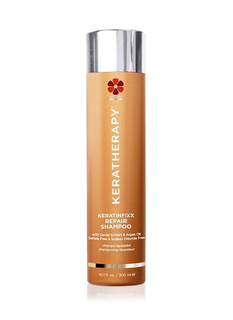KERATHERAPY KERATHERAPY Keratin Infused KeratinFIXX Repair Shampoo, Repair Shampoo for Dry, Damaged or Frizzy Hair with Caviar Extract, Clear, 10.14 Fl Oz (Pack of 1) (Look May Vary)  - Image 1