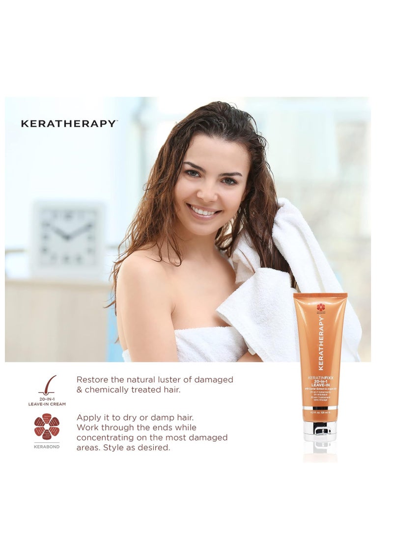 KERATHERAPY KERATHERAPY Keratin Infused KeratinFIXX Repair Shampoo, Repair Shampoo for Dry, Damaged or Frizzy Hair with Caviar Extract, Clear, 10.14 Fl Oz (Pack of 1) (Look May Vary)  - Image 3