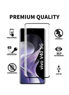 Vivo V40 5G Screen Protector,3D Curved Edge 9H Hardness High Definition Clear Scratch Resistant Bubble Free Anti-Fingerprints,Easy Installation - pzsku/ZD011881323B89AFD4B5CZ/45/_/1733712040/0f74502c-05b6-473d-8b89-aca876d3e8f2