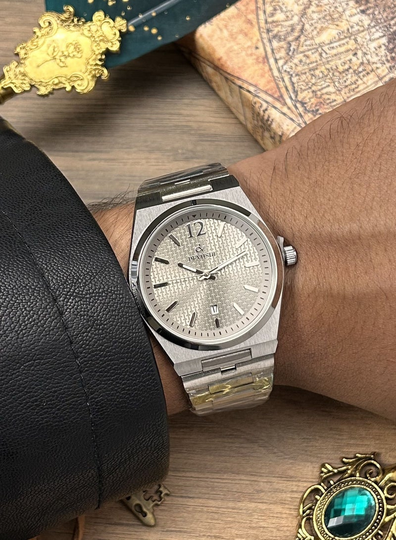 ديفوشي ساعة يد رجالية بتاريخ استيل ضد الماء من ماركة ديفوشي - Image 5