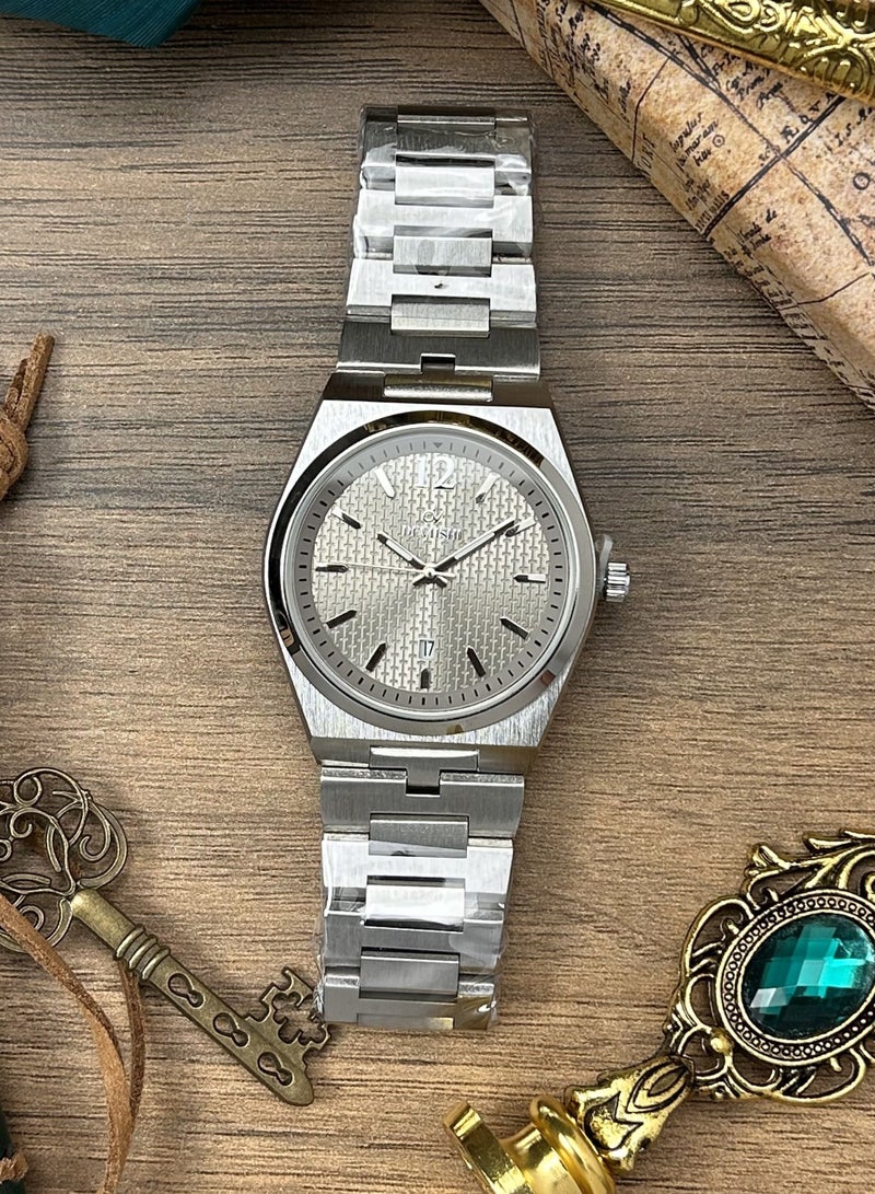 ديفوشي ساعة يد رجالية بتاريخ استيل ضد الماء من ماركة ديفوشي - Image 4