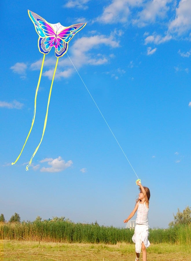 Xida Kite Xida Purple Emperor Butterfly Kites for Kids & Adults Easy to Fly Beginner Kite, Large Single Line Kite for The Beach, Outdoor, Easy Flying Kites Come with String and Handle - Image 2